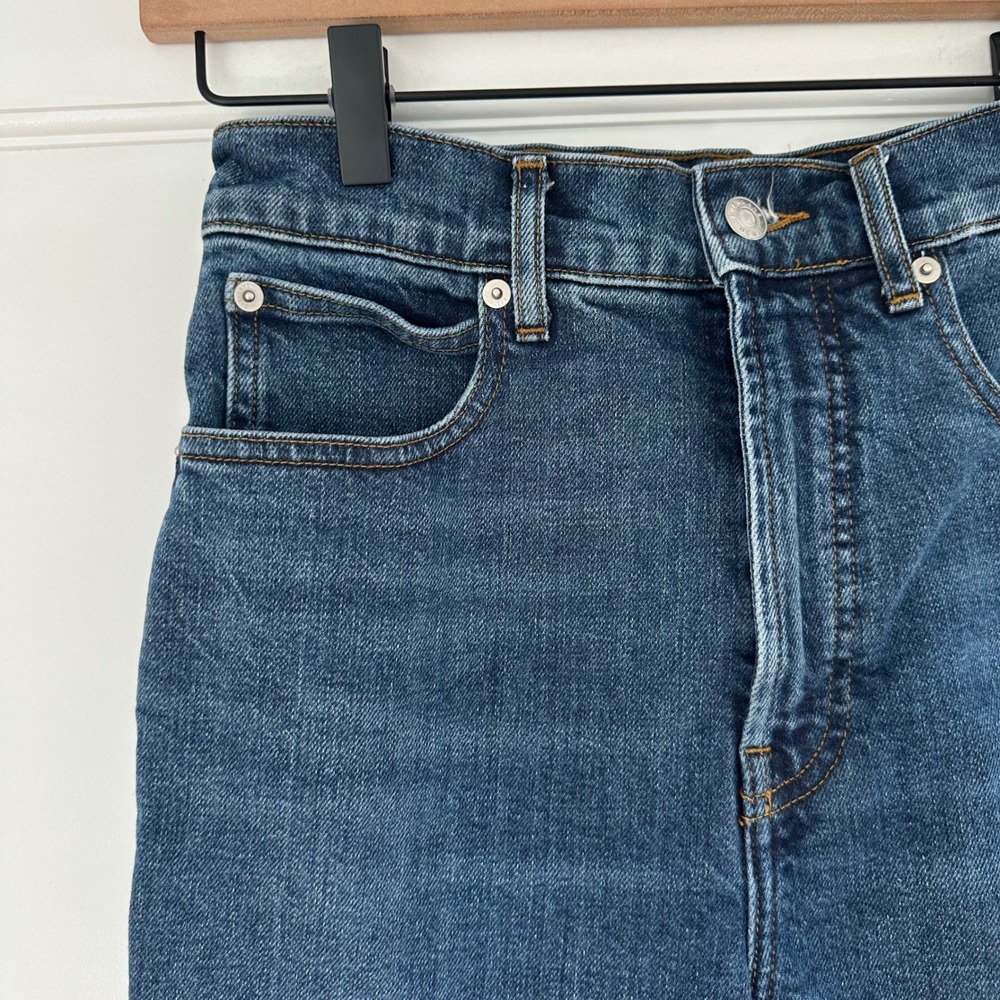 Everlane The Way High Jean Abyss Straight Leg Frayed Hem Denim Blue Women's‎  27 - Picture 8 of 16